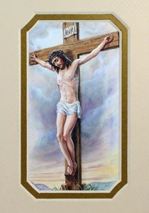Crucifixion 3.5" x 5" Matted Print