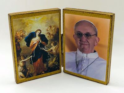 4" Our Lady of Knots - Pope Francis Plaque from Italy 