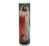 Divine Mercy 8" Flickering LED Flameless Prayer Candle with Timer