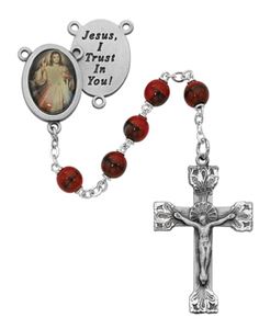 Divine Mercy Red Rosary, Jesus I Trust In You