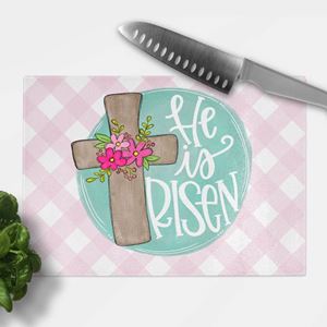 Easter Cutting Board - He Is Risen