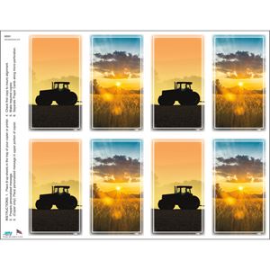 Farming Assortment Print Your Own Prayer Cards - 12 Sheet Pack