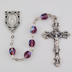 February / Dark Amethyst 6mm Rosary