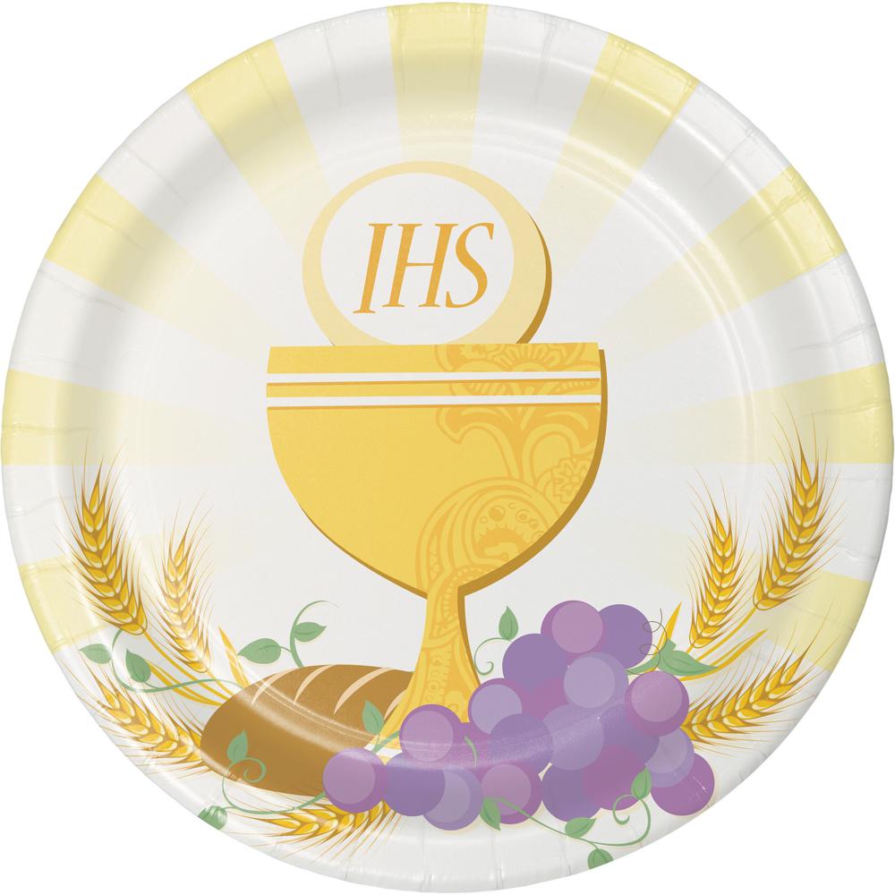 Gifts Catholic First Holy Communion Chalice Grapes and Bread Medal 1 1/4 Inch Inc 