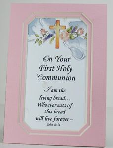 First Communion Pink 3.5" x 5" Matted Print