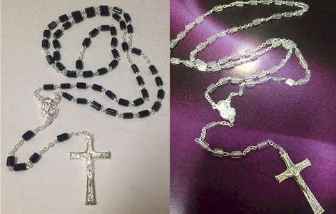 Glass Rosary with Oblong Bead