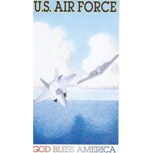 God Bless America U.S. Air Force Paper Prayer Card, Pack of 100