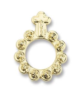 Gold Metal Rosary Ring