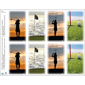 Golf Assortment (female) Print Your Own Prayer Cards - 12 Sheet 