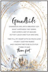 Grandkids Are Lifes Greatest Joy 6x9 Plaque
