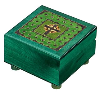 Green Celtic Puzzle Box