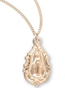 Gold Over Sterling Fancy Baroque Miraculous Pendant