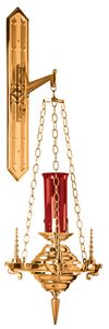 Sanctuary Wall Lamp | Hanging | 4-1/2" X 31-1/2" Backplate | Brass | Includes Chain | 49948 | USA