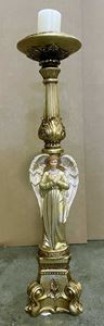 Heavens Majesty 31" Candlestick with Angel