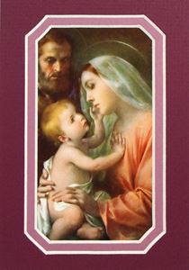 Holy Family 3.5" x 5" Matted Print