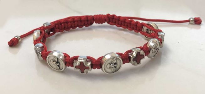 Holy Spirit Cross Bracelet with Red Thread