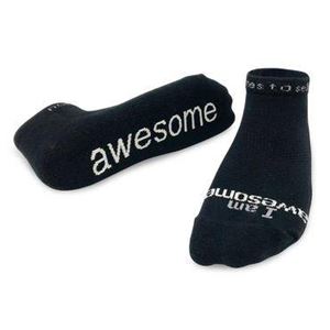 I am Awesome Black Socks XL