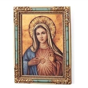 Immaculate Heart of Mary 7.25" Framed Plaque