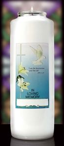 In Loving Memory Glass Bottle Style Candle