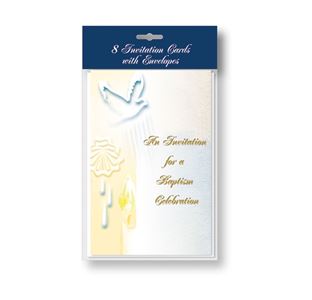Invitation with Baptism Holy Spirit Image (8 per pack)