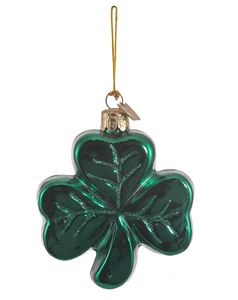 Irish Shamrock 3.25" Glass Ornament