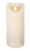 Ivory 3" x 8" LED Wax Pillar Candle