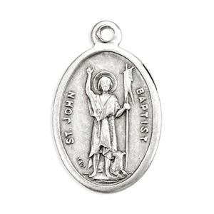 John The Baptist 1" Oxidized Medal 