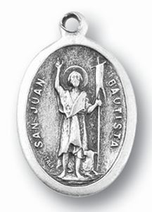 John The Baptist 1" Oxidized Medal