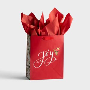 Joy Medium Christmas Bag with Tissue