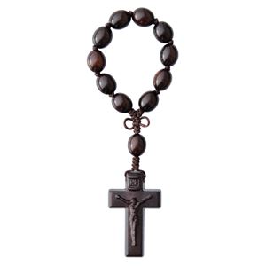 Jujube 12mm Oval Cut Wood One Decade Rosary