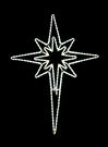 LED 43" Bethlehem Star, 216 white lights