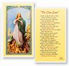 Lovely Lady Dressed In Blue Laminated Prayer Card