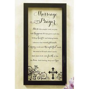 Marriage Prayer Glass Wall Plaque