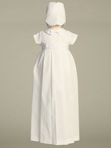 Mason Christening Cotton Romper with Detachable Gown