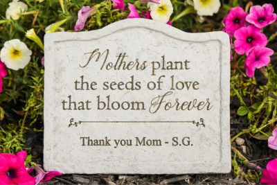 Mothers Plant the Seeds of Love That Bloom Forever Memorial Garden ?Stake