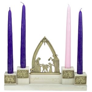 Nativity Candle Holder Advent Wreath