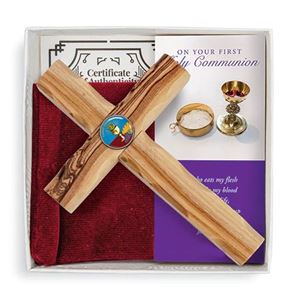 Olive Wood First Communion Cross