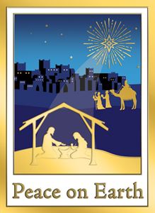 Peace on Earth Boxed Christmas Cards  for Priest to Send 18/Box