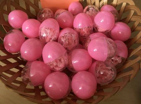 Pink Cord Rosary in Mini Plastic Easter Egg