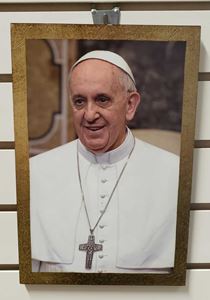Pope Francis Wooden Wall Plaque from Italy