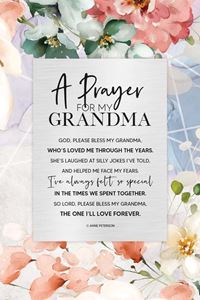 Prayer For My Grandma 6" x 9" Plaque