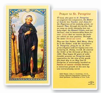 Prayer To St. Peregrine Holy Card