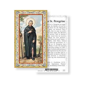 Saint Peregrine Holy Card