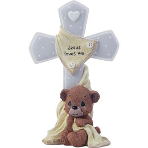 precious moments teddy bear Jesus Loves Me Cross 203104