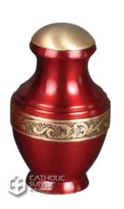 Remembrance Keepsake 3" Red Urn (matches actual Cremation Urn U-103)