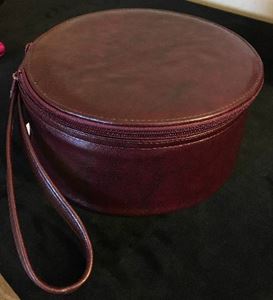 Round Leather Zucchetto Case zucchetto, case, leather case, round case