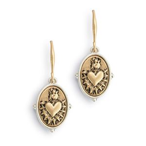 Sacred Heart Earrings - Gold