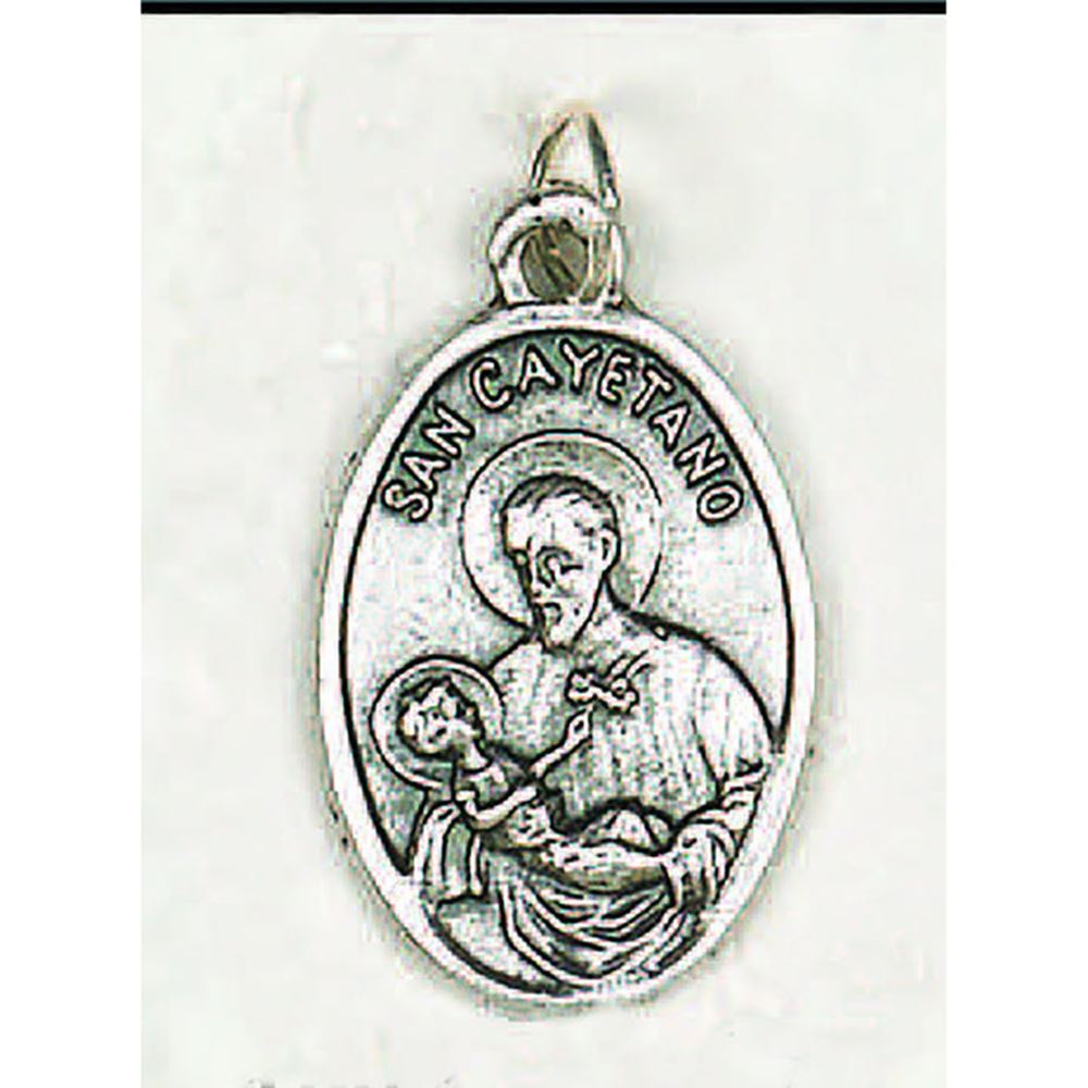 Saint Benedict Small Round Oxidized Medal