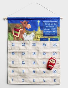 Shepherd on the Search Hanging Fabric Advent Countdown Calendar