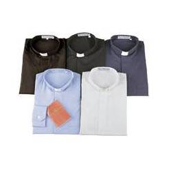 Short Sleeve Clergy Shirt, 65% Poly/ 35% Cotton